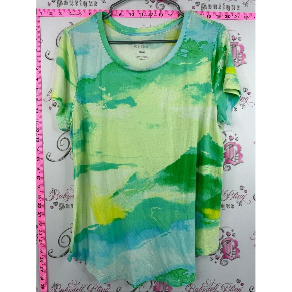 Paisley Sky T-maternity shirt watercolor Green Ombre Short Sleeve Tee